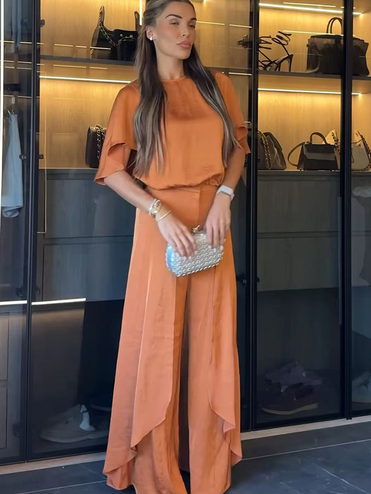 Women'S Formal Wear Blouse - New Women Loose Long Pants Suits