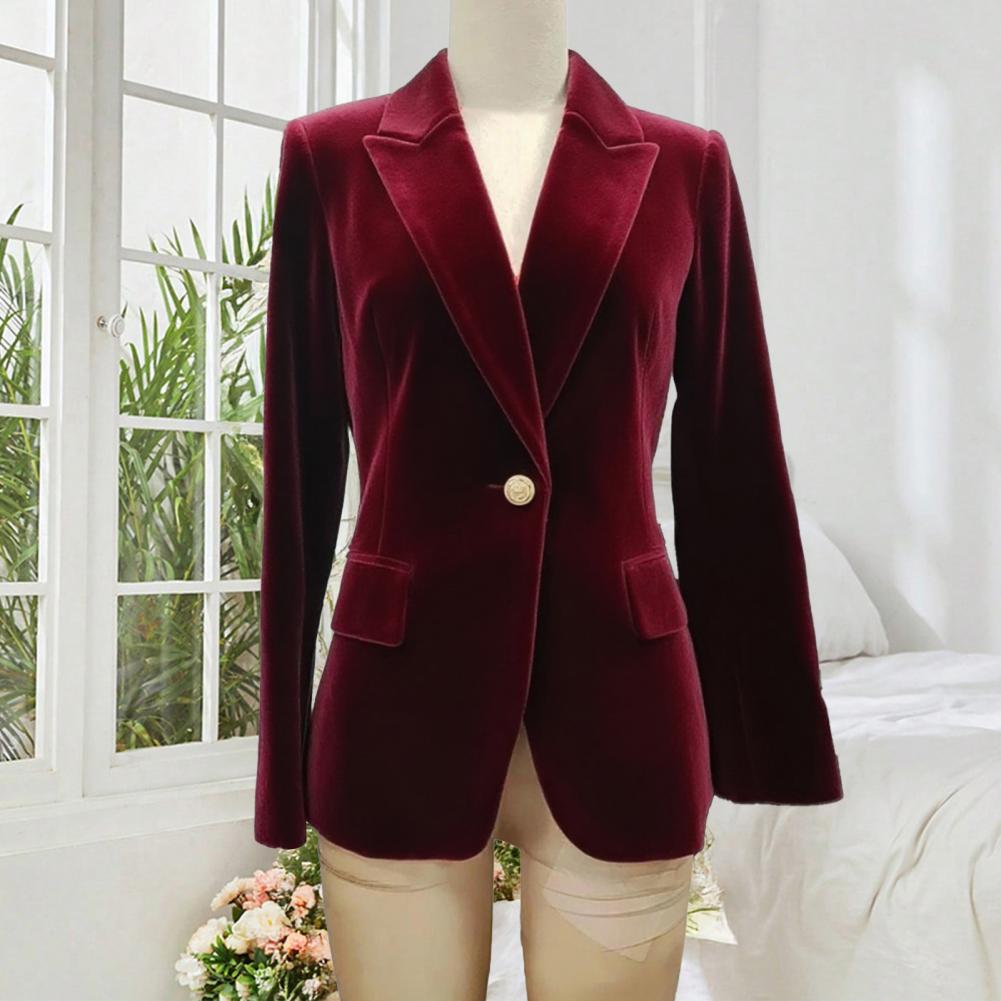 Women'S Formal Wear Wedding Guest - Velvet Large Size Women Prom Peaked