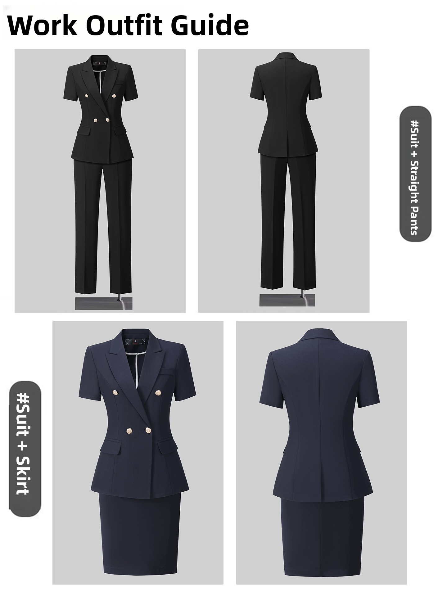 Black Professional Suit Set fo - Women Formal Wear For Interview review and price