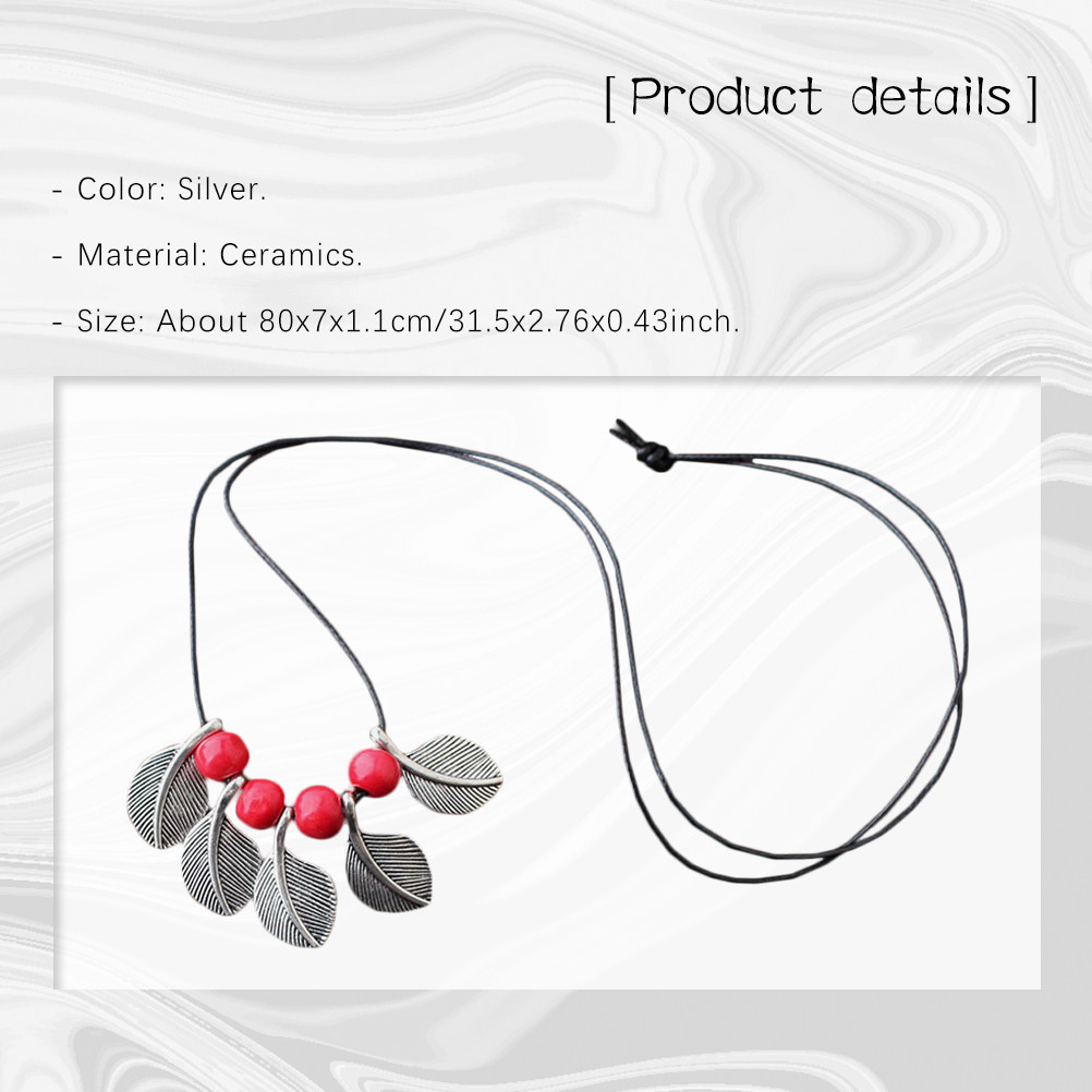 Ceramic Floral Leaves Necklace - Unique Women'S Formal Wear review and price