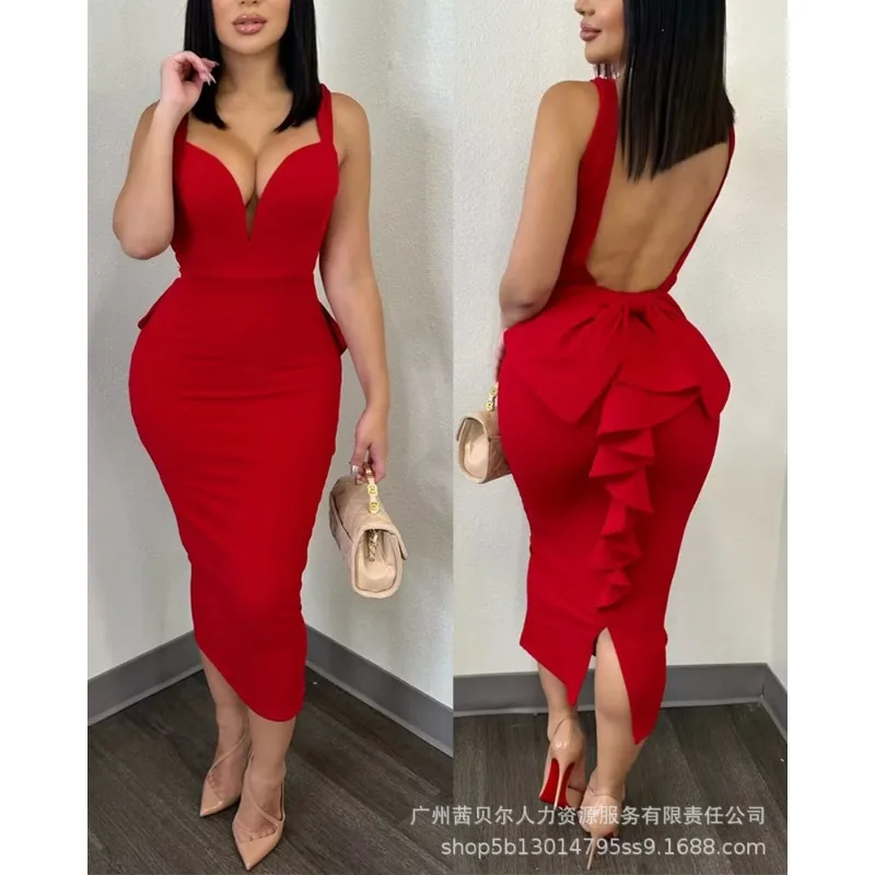 New Women's Backless Ruffles P - Women Formal Wear Zara review and price