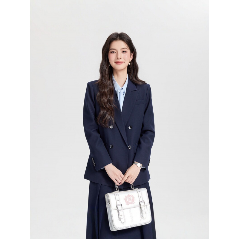 Navy blue double-breasted wome - Women Formal Wear For Interview review and price