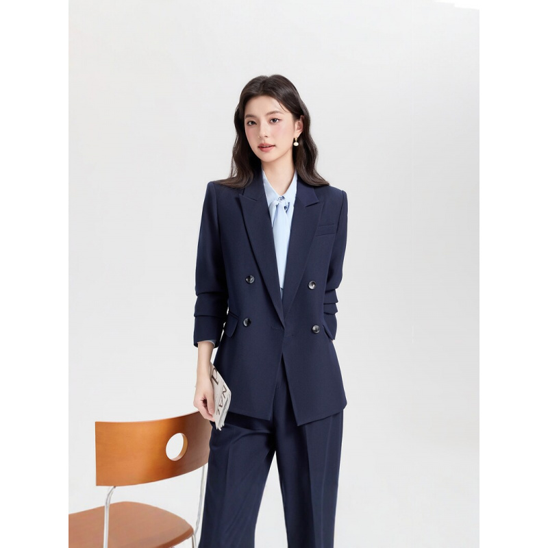Navy blue double-breasted wome - Women Formal Wear For Interview review and price