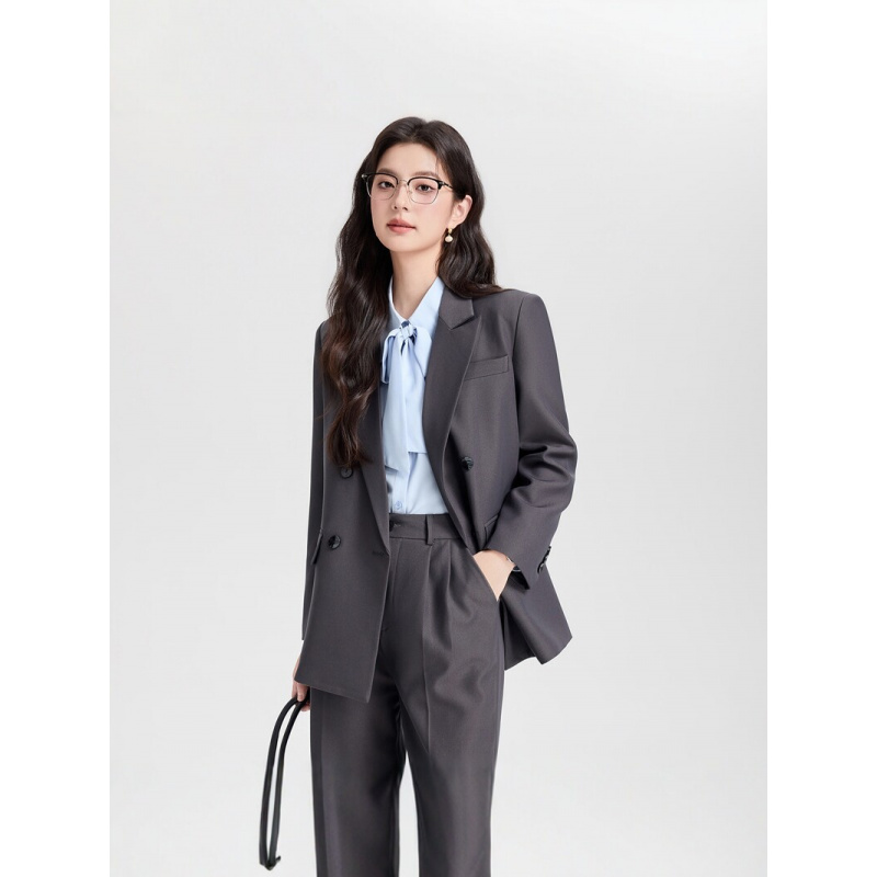 Navy blue double-breasted wome - Women Formal Wear For Interview review and price