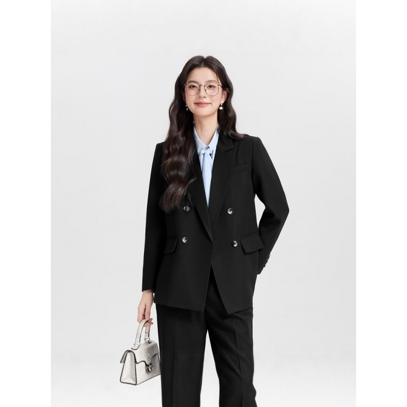 Navy blue double-breasted wome - Women Formal Wear For Interview review and price