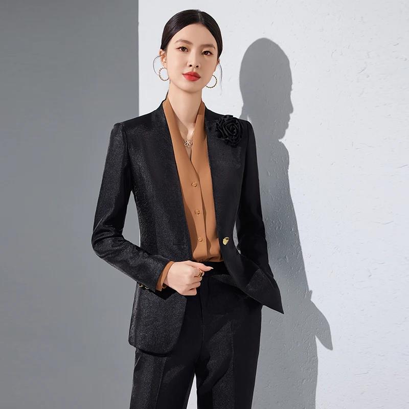 Women Blazer Pants Sets Gold A - Women Formal Wear With Blazer review and price