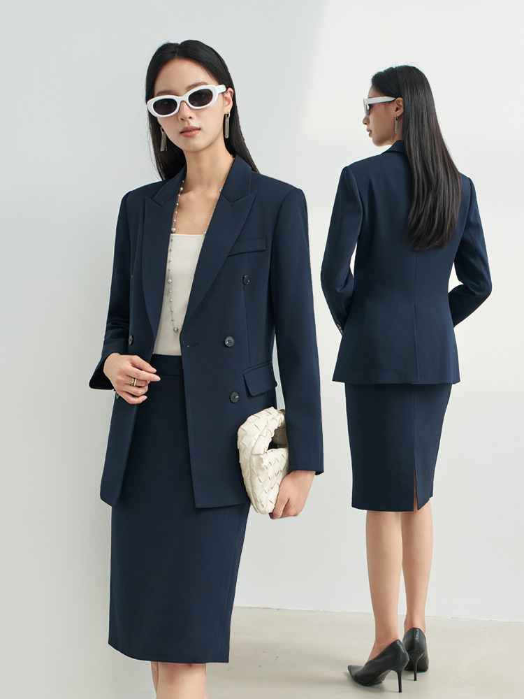 Navy Blue Professional Skirt S - Women Formal Wear For Interview review and price