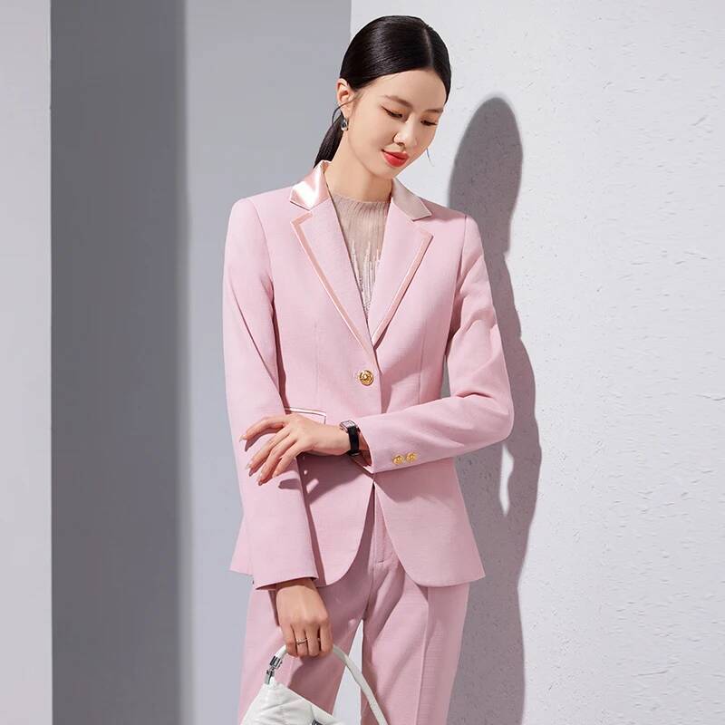 Elegant Pink Formal Pantsuits  - Women Formal Wear For Interview review and price